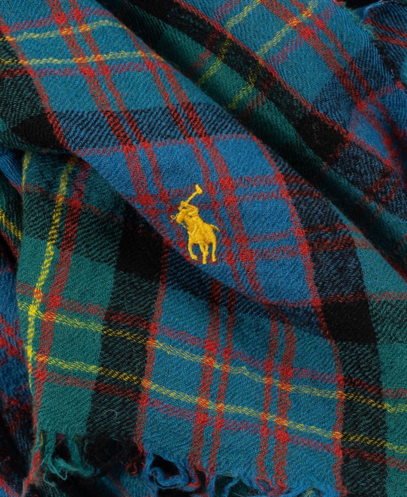 Men's Outdoor Crinkle Plaid Scarf