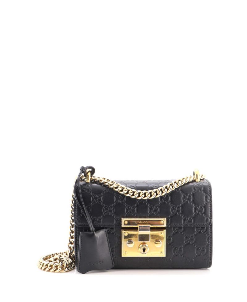Small Padlock Shoulder Bag Guccissima Leather