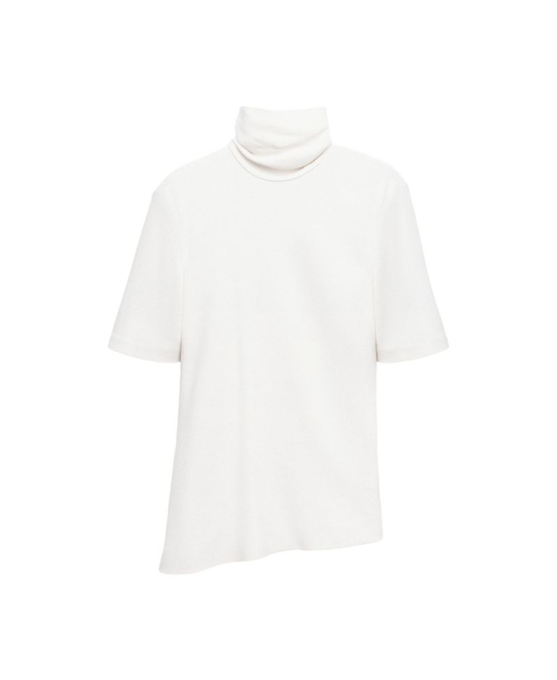 Women's Selection High-Neck Asymmetric-Hem Blouse