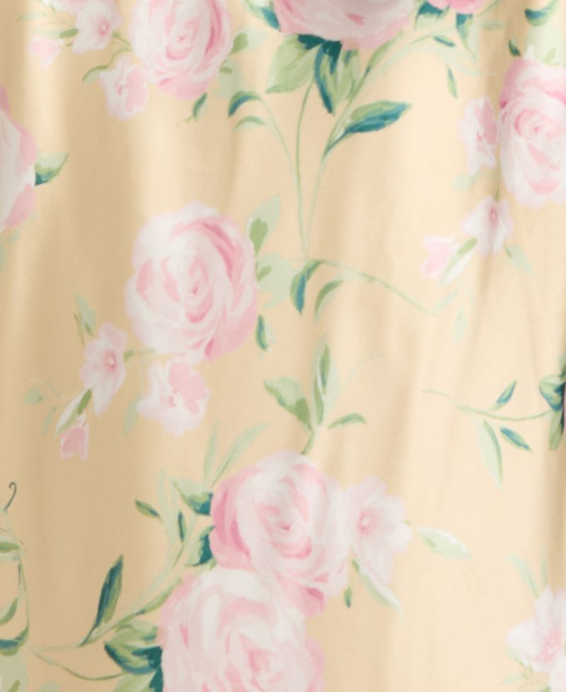 Juniors' Floral Printed Cowl Neck Long Gown