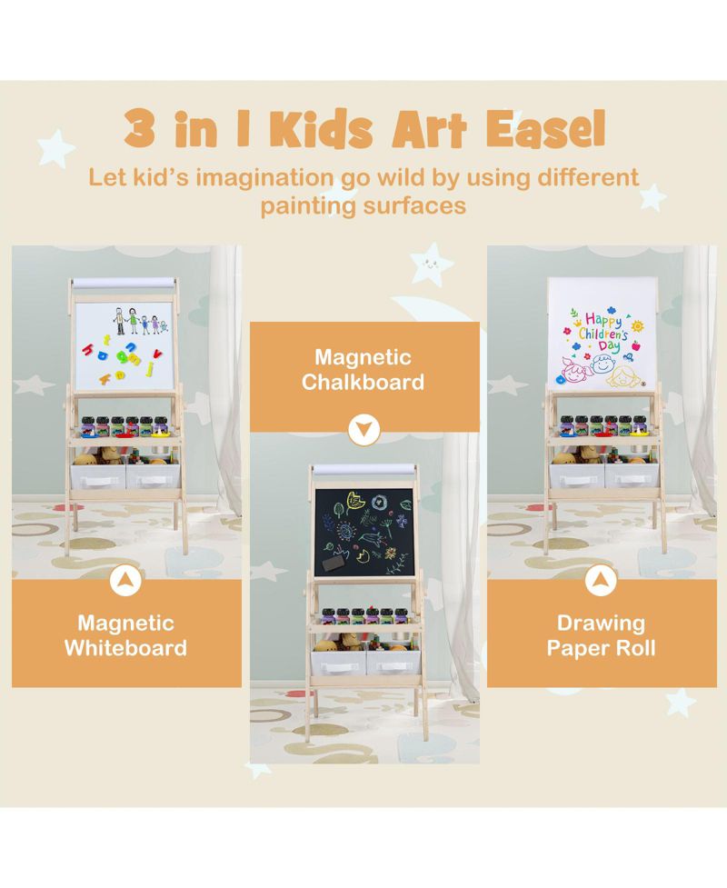 Ages 3+ Double-Sided Magnetic Easel
