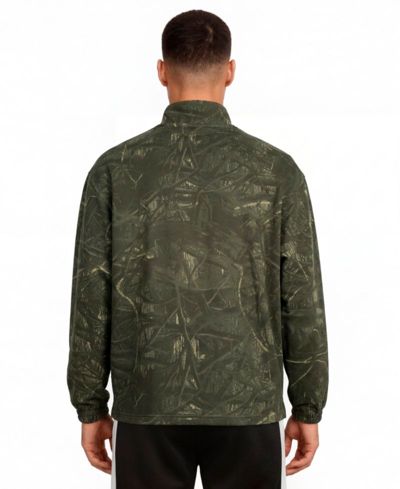 Men's Camo Graphic Half-Zip T-Shirt