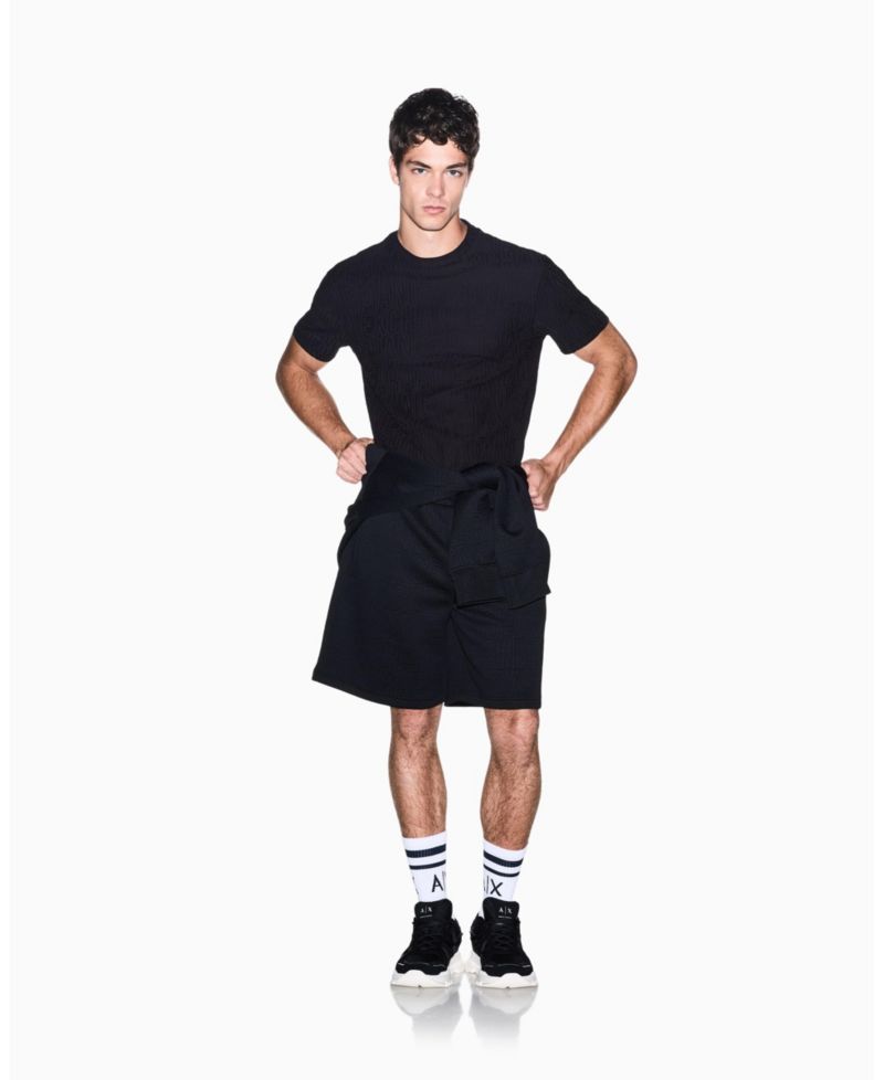 Men's All Over Logo Mercersized Cotton T-Shirt