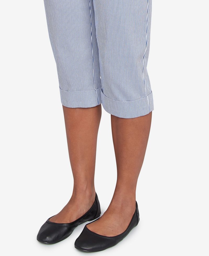 Women's Land of The Free Striped Cuffed Clamdigger Pants