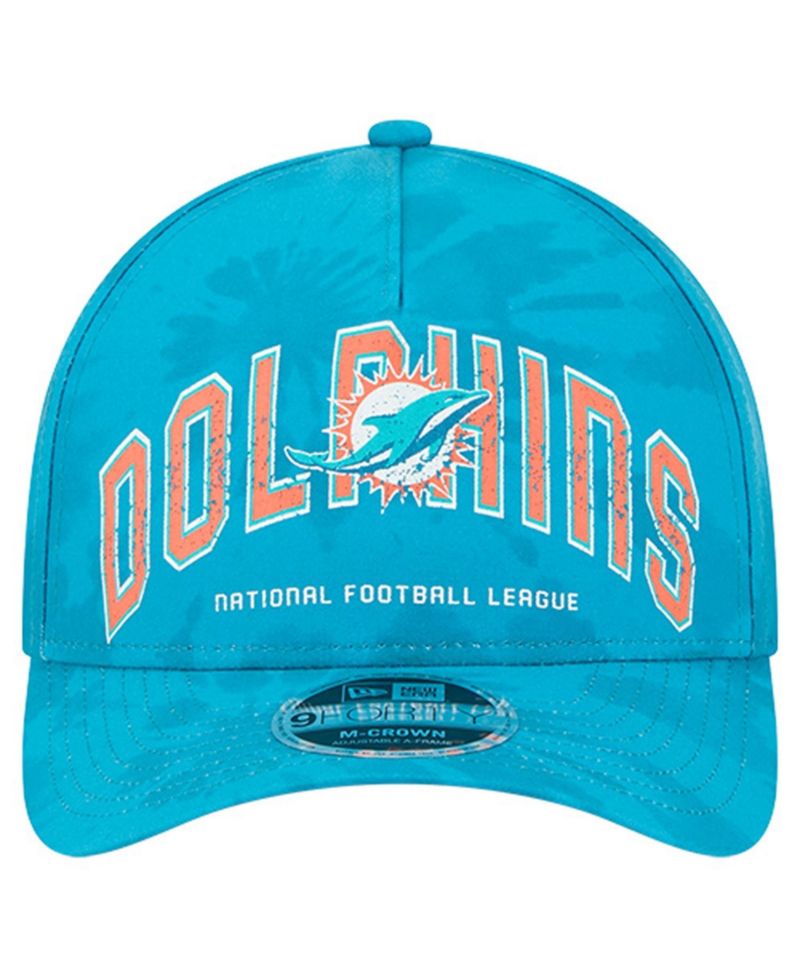 Men's Aqua Miami Dolphins Tie Dye Fade 9Forty M-Crown A-Frame Adjustable Hat