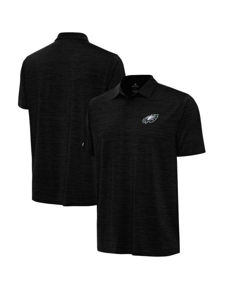 Men's Heather Black Philadelphia Eagles Layout Polo Shirt