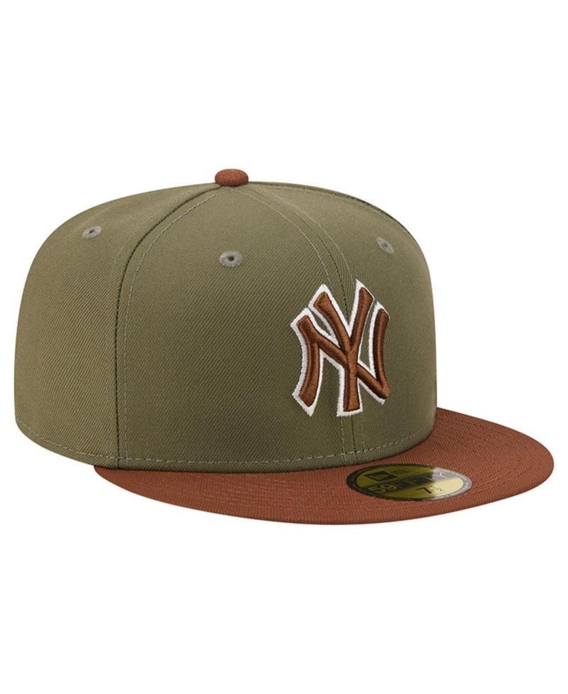 Men's Olive/Brown New York Yankees Color Pack 59FIFTY Fitted Hat