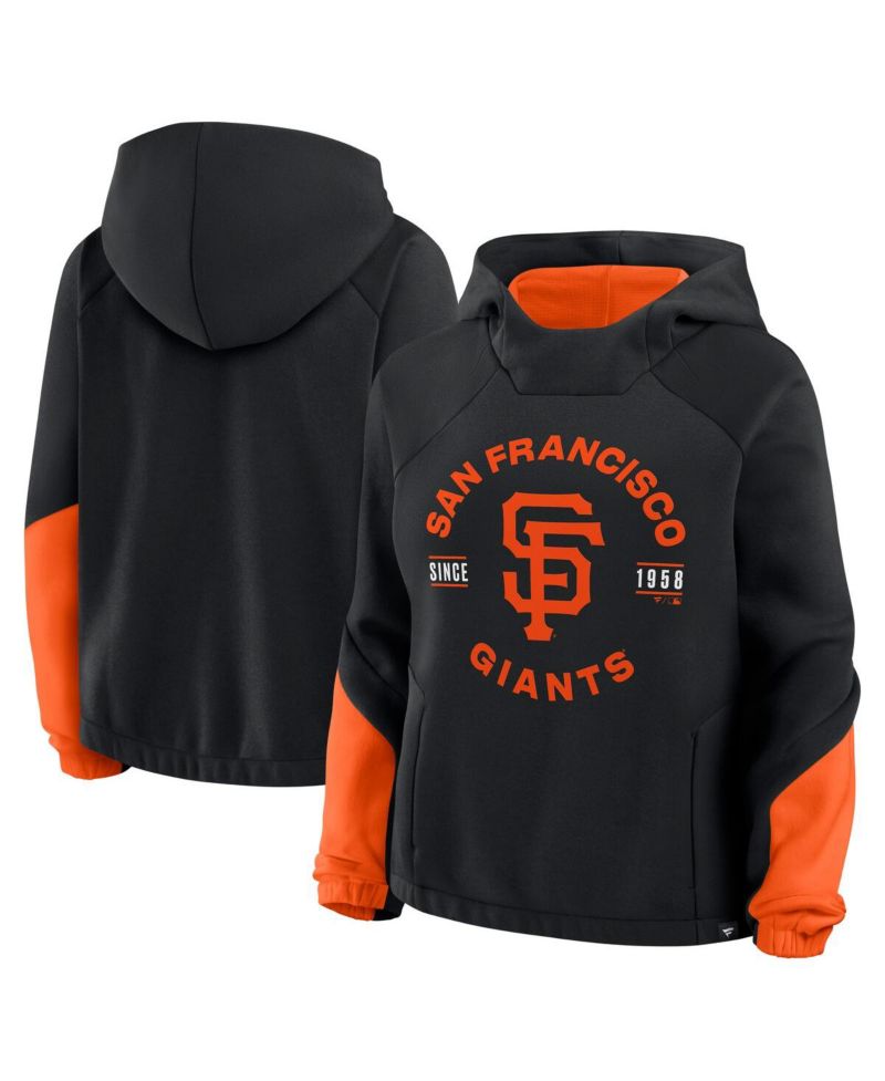Women's Black San Francisco Giants Oversized Time to Win Pullover Hoodie