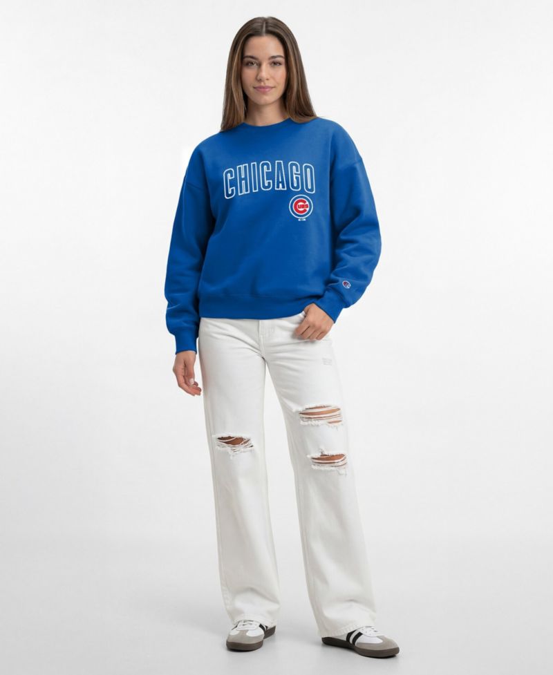 Women's All-Star Chicago Cubs Relaxed-Fit Midweight Cotton-Blend Sweatshirt