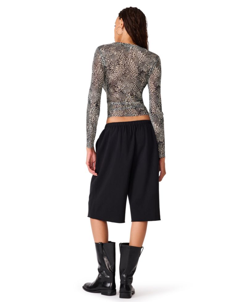 Women's Sandy Long-Sleeve Leopard-Print T-Shirt