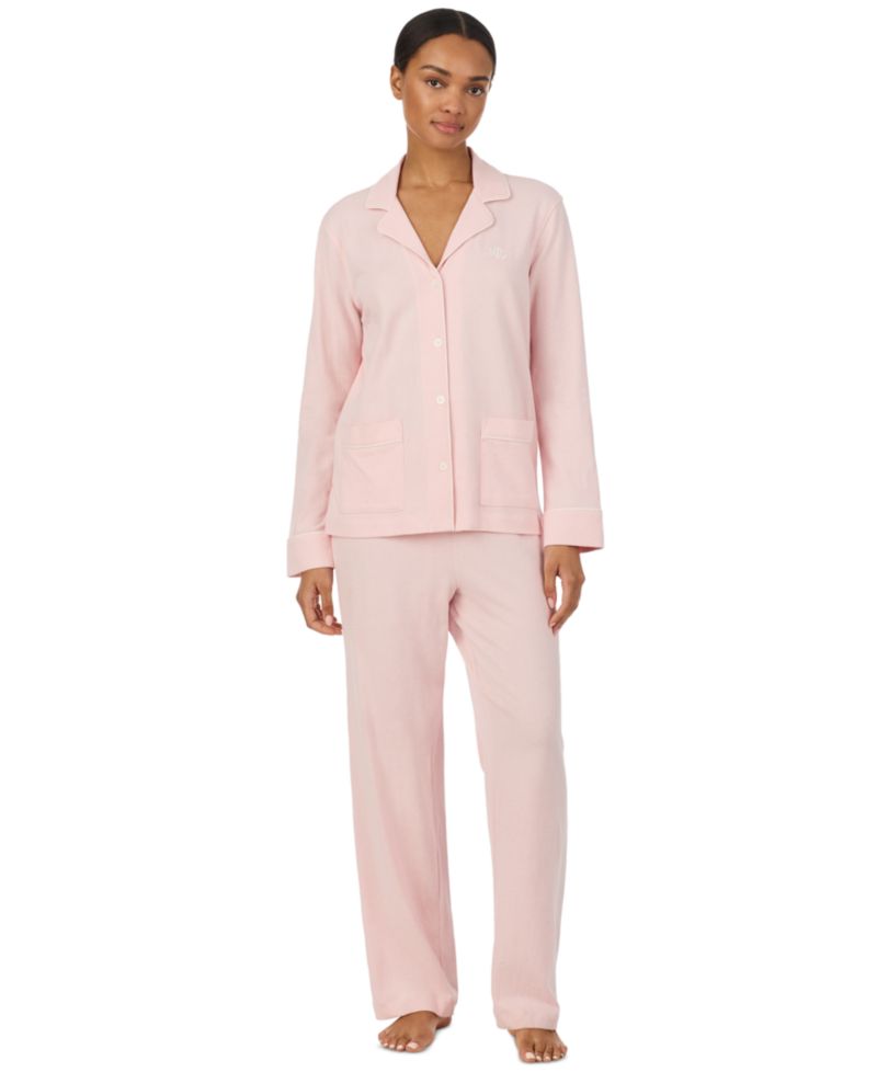 Women's Notch Collar and Mid-Rise Pant Set