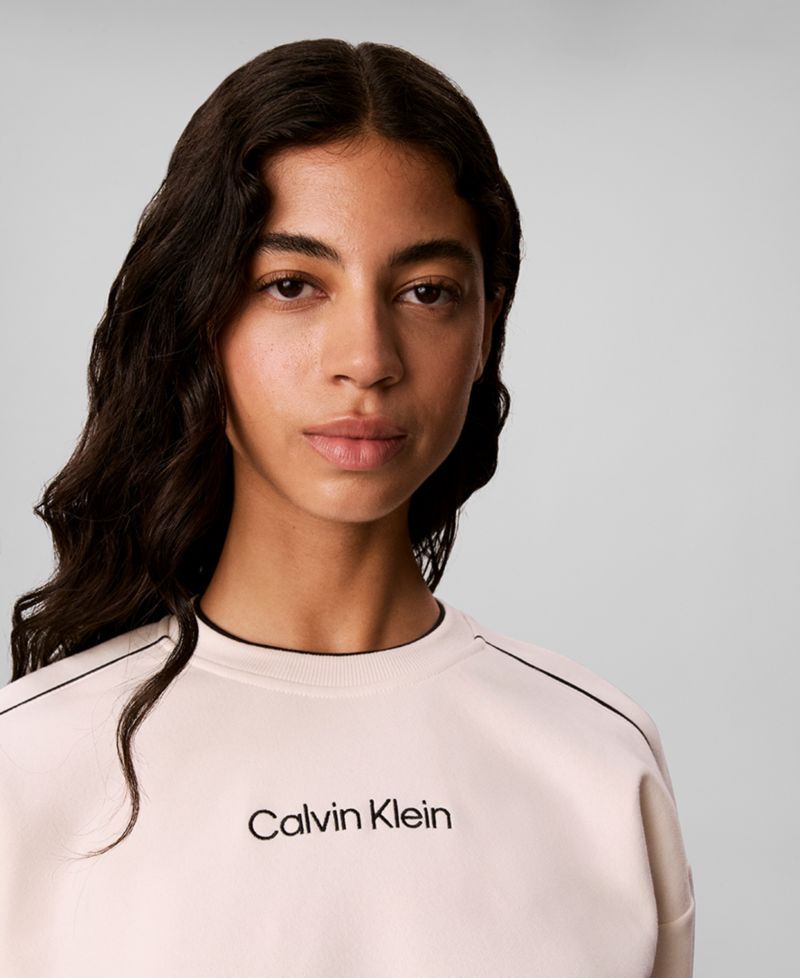 Women's Piped Crew Long-Sleeve Sweatshirt