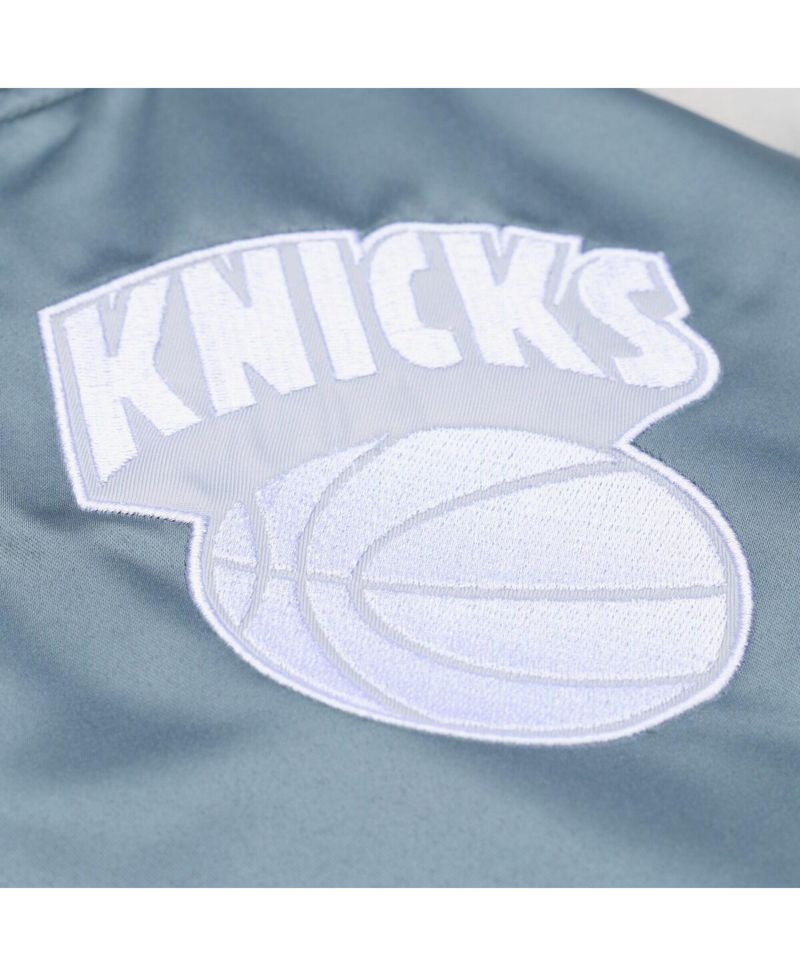 Men's Blue/Silver New York Knicks Thunderstorm Lightweight Satin Full-Snap Jacket