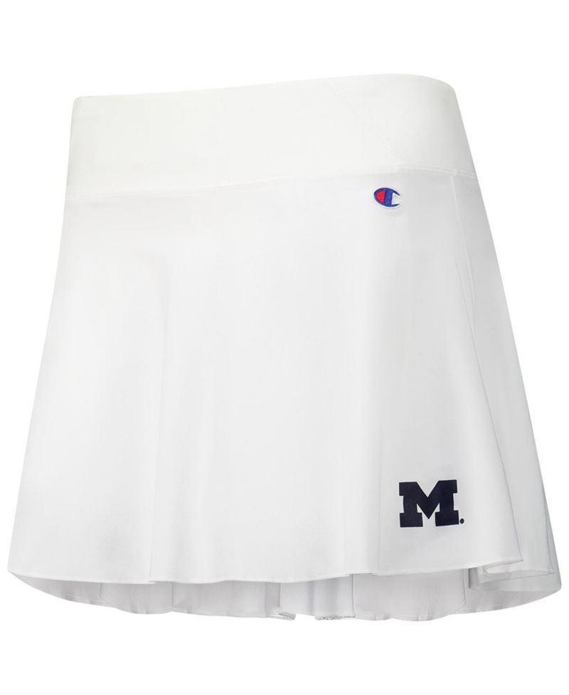 Women's White Michigan Wolverines Tailgate Soft Touch Skort