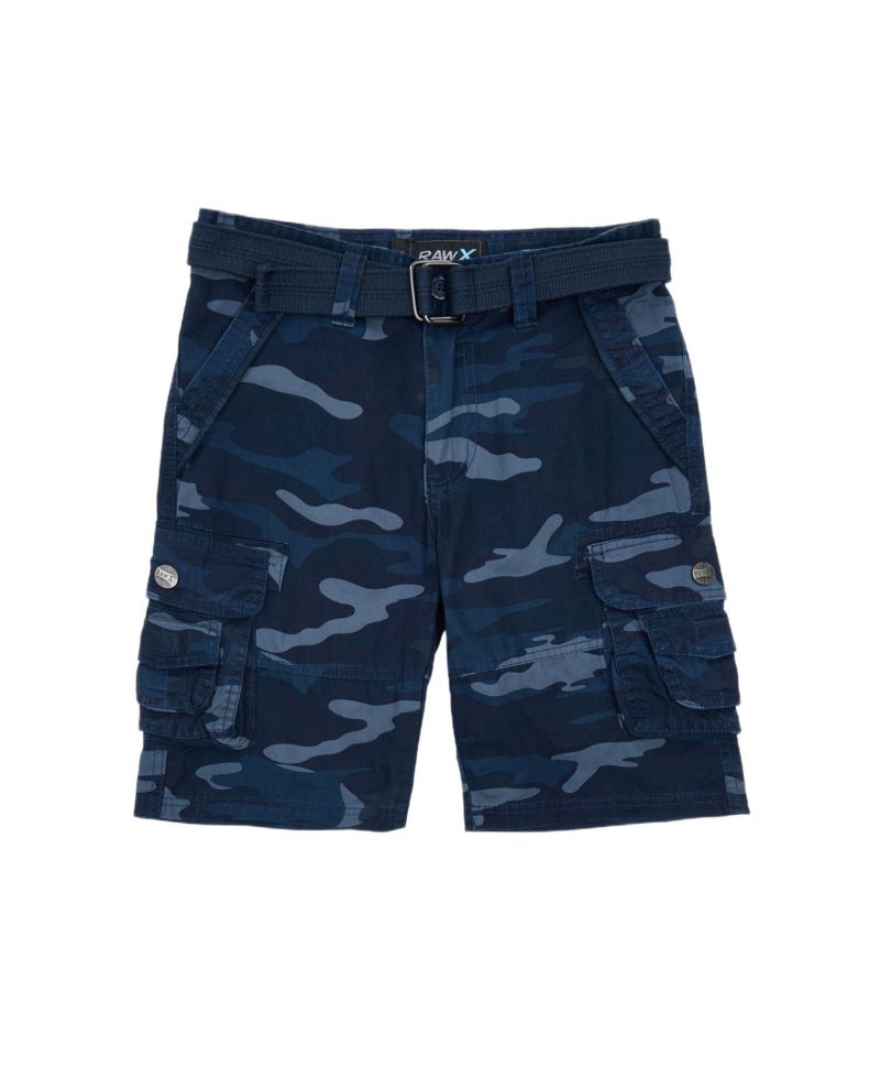 Big Boys Belted Twill Cargo Shorts