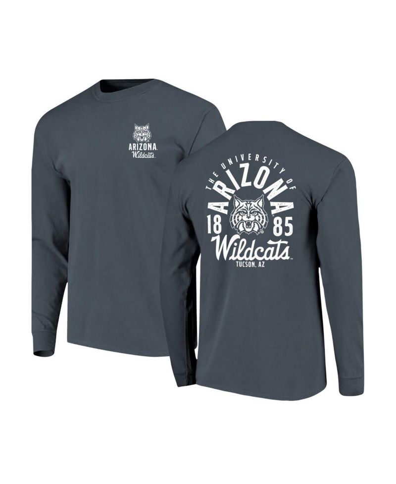Men's Navy Arizona Wildcats Comfort Colors Mascot Overlay Long Sleeve T-Shirt
