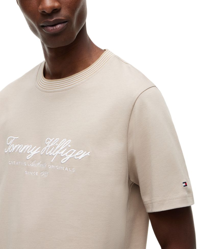 Men's Embroidery Script Logo T-Shirt