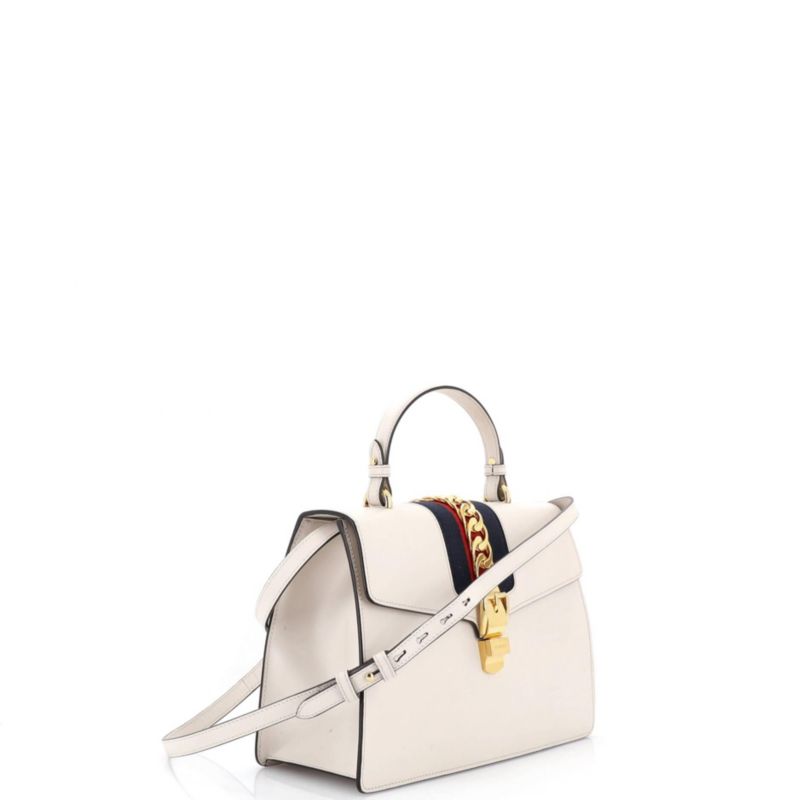 Large Sylvie Top Handle Bag Leather