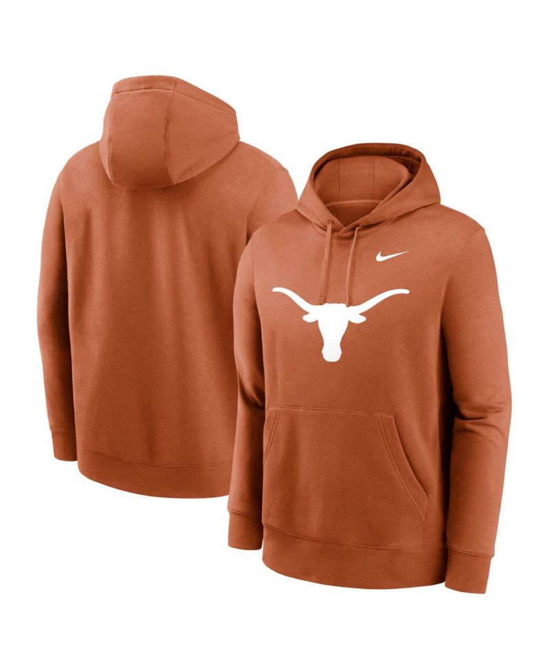 Men's Orange Texas Longhorns Primetime Evergreen Club Fleece Pullover Hoodie