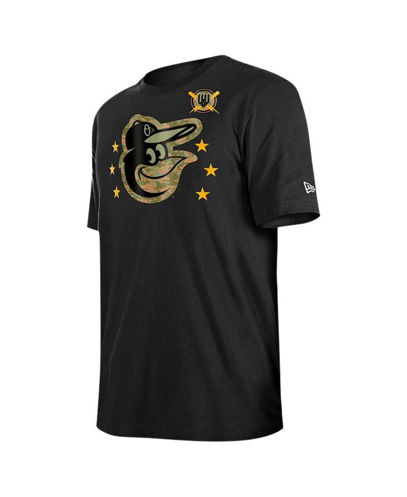 Men's Black Baltimore Orioles 2024 Armed Forces Day T-Shirt