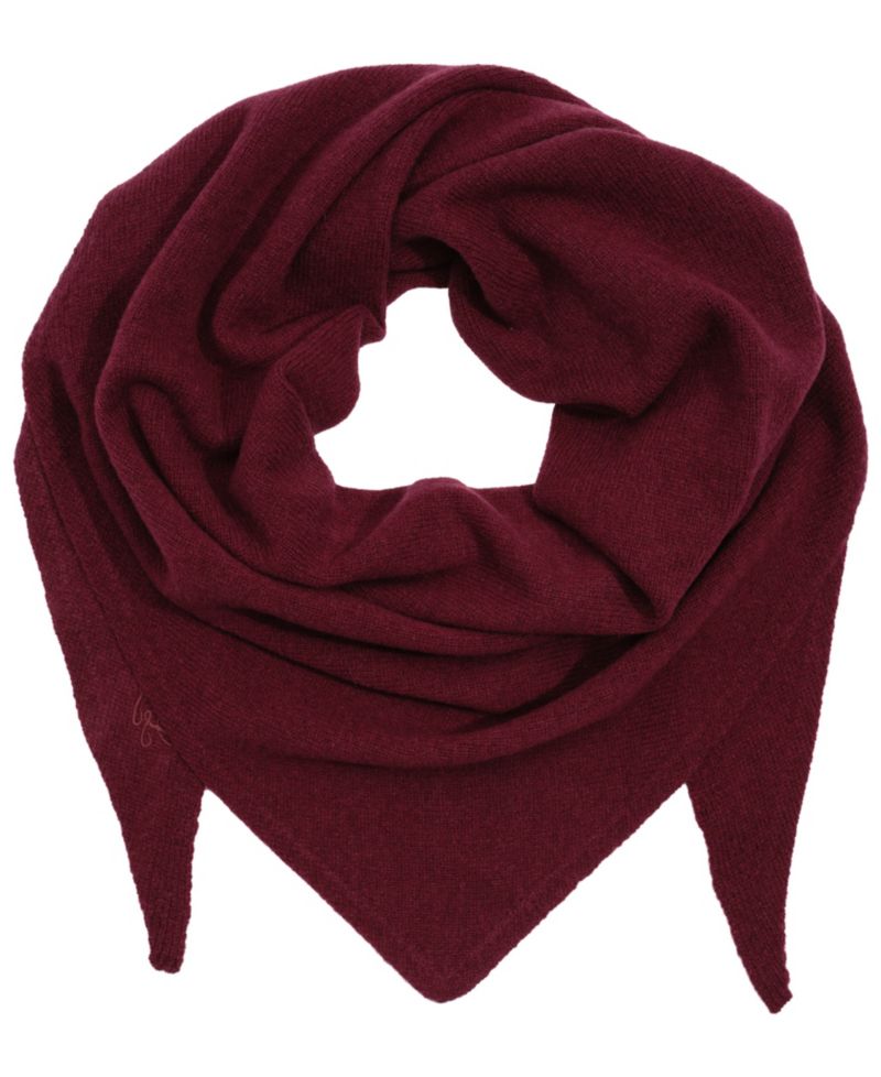 Wool Knit Triangle Scarf