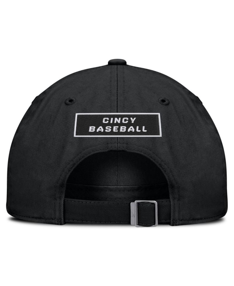 Men's Black Cincinnati Reds Primetime Club Adjustable Hat