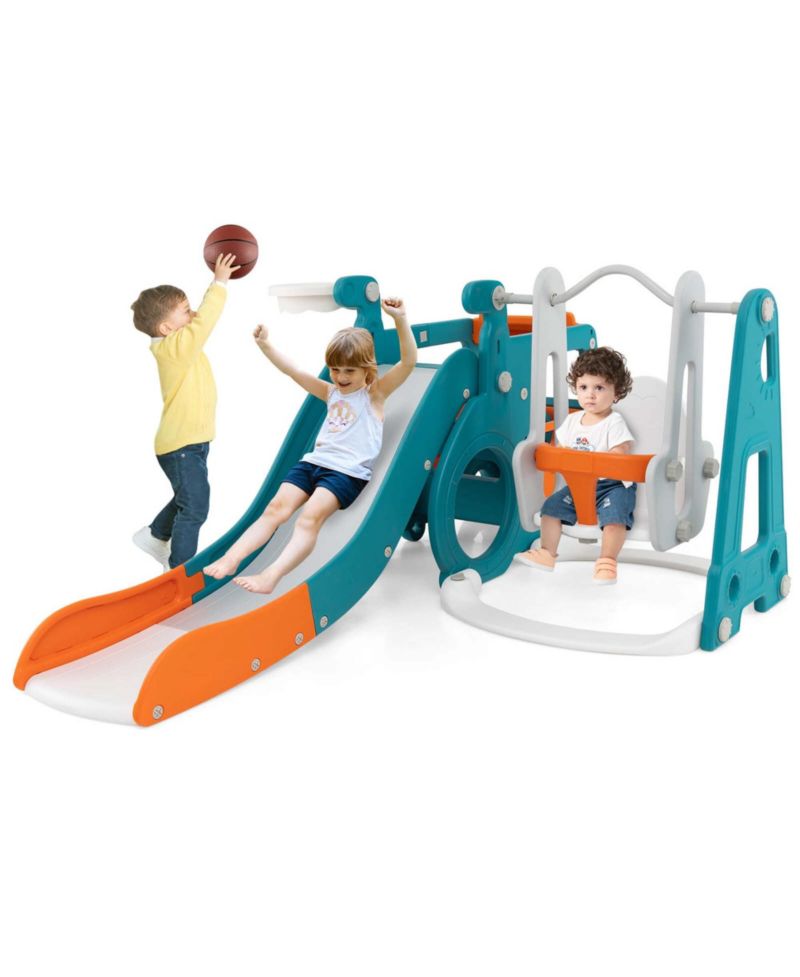 5-in-1 Freestanding Indoor Toddler Slide Set