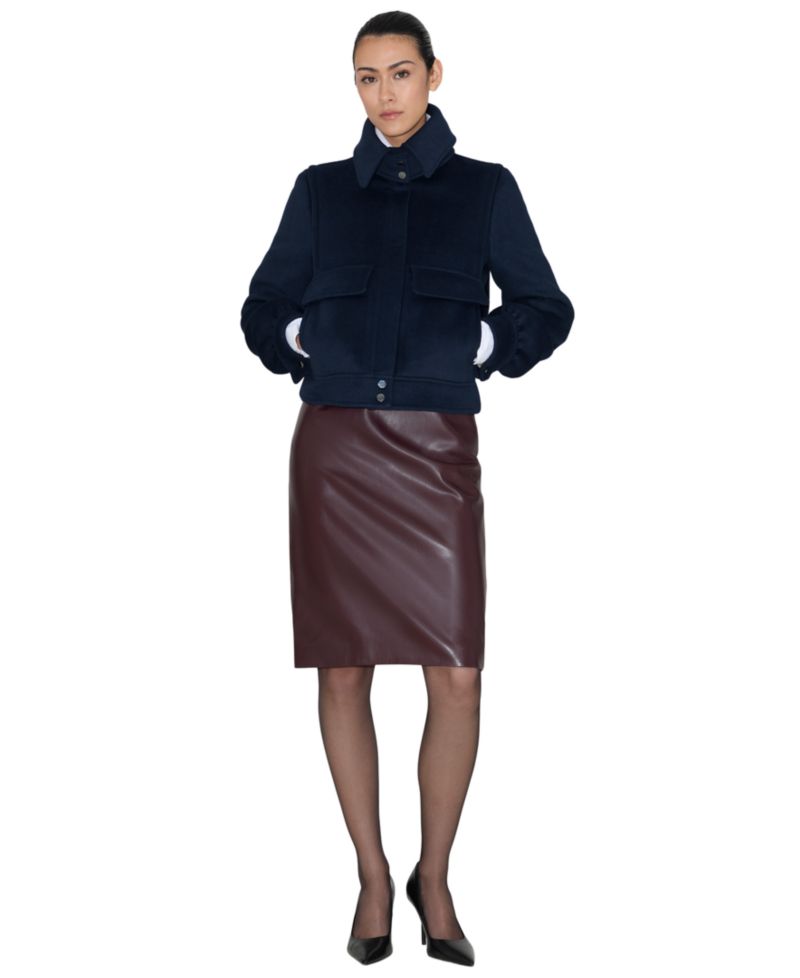 Women's Gene Wool-Blend Bomber Short Coat