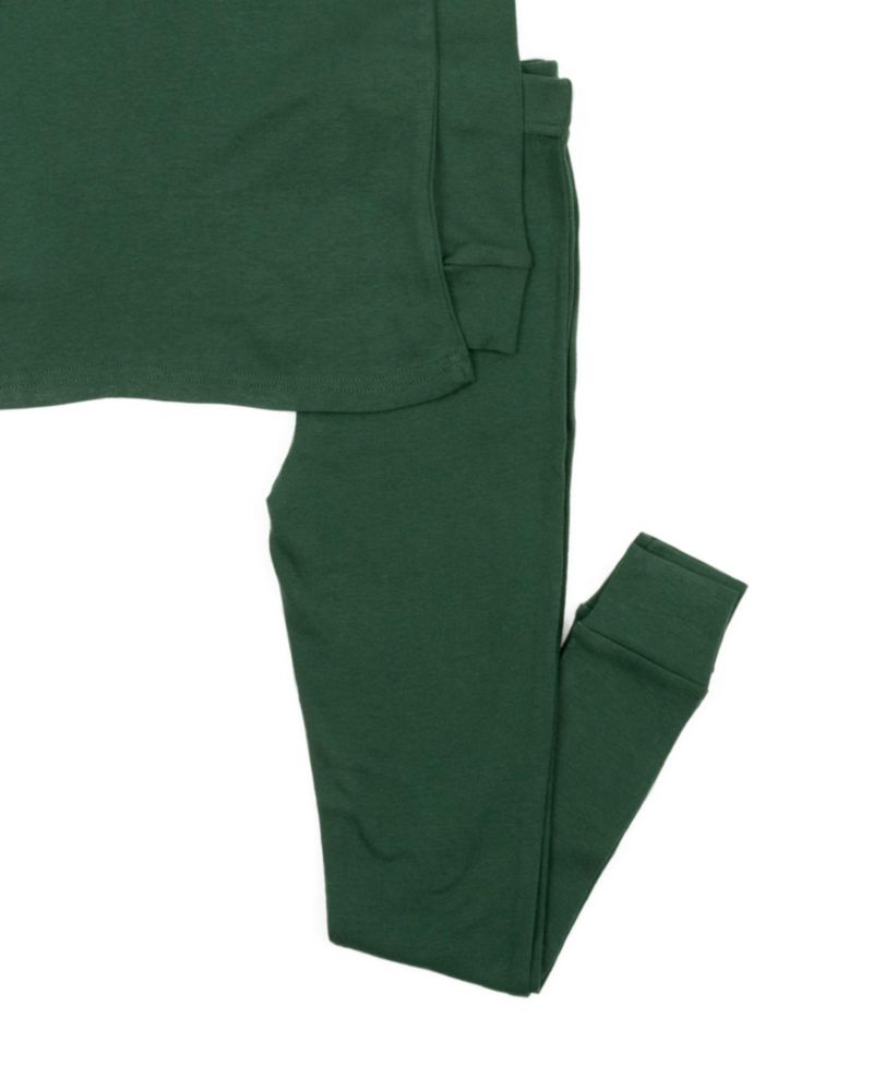 Toddler Matching Family Two Piece Cotton Long Sleeve Solid Color Pajamas 2T-5T