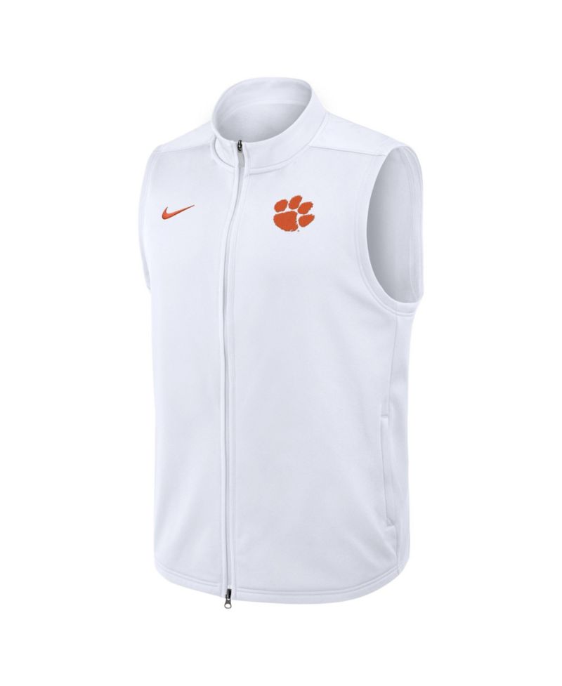 Men's White Clemson Tigers Primetime Victory Therma-FIT Full-Zip Vest