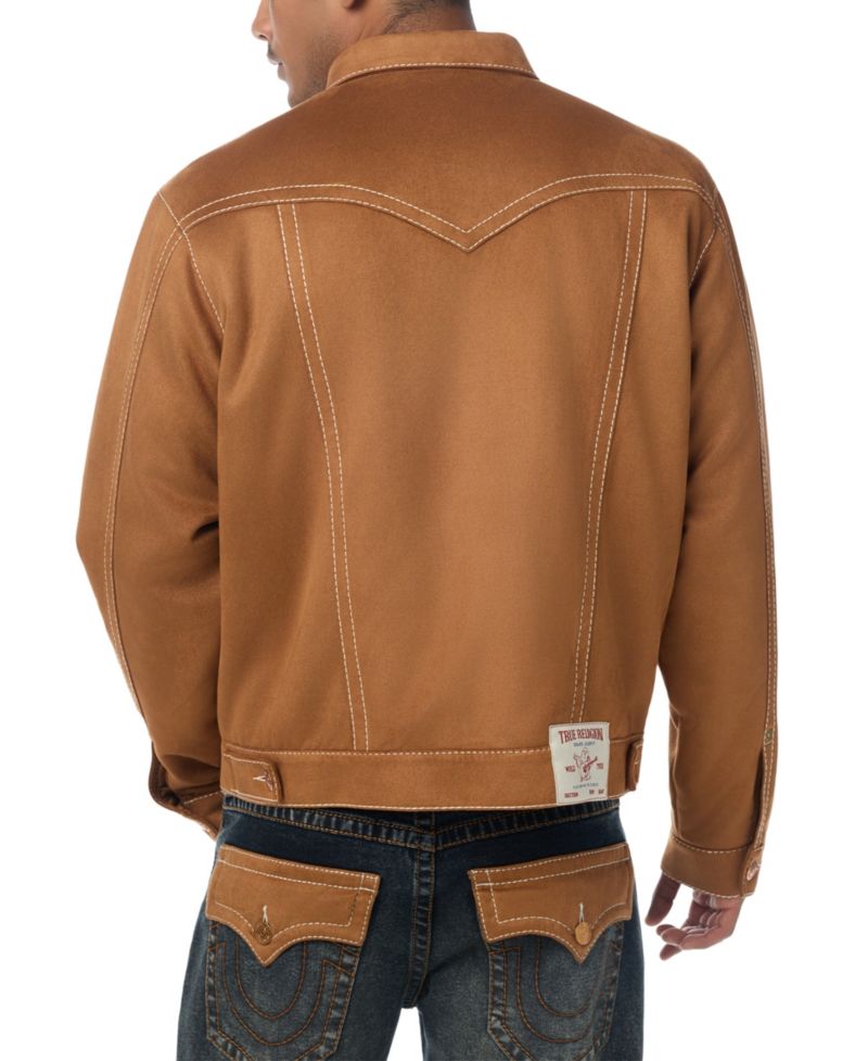 Men's Jimmy Oversized Suede Trucker Jacket