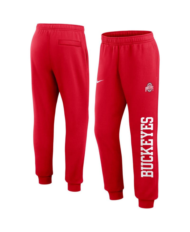 Men's Scarlet Ohio State Buckeyes Primetime Club Fleece Joggers