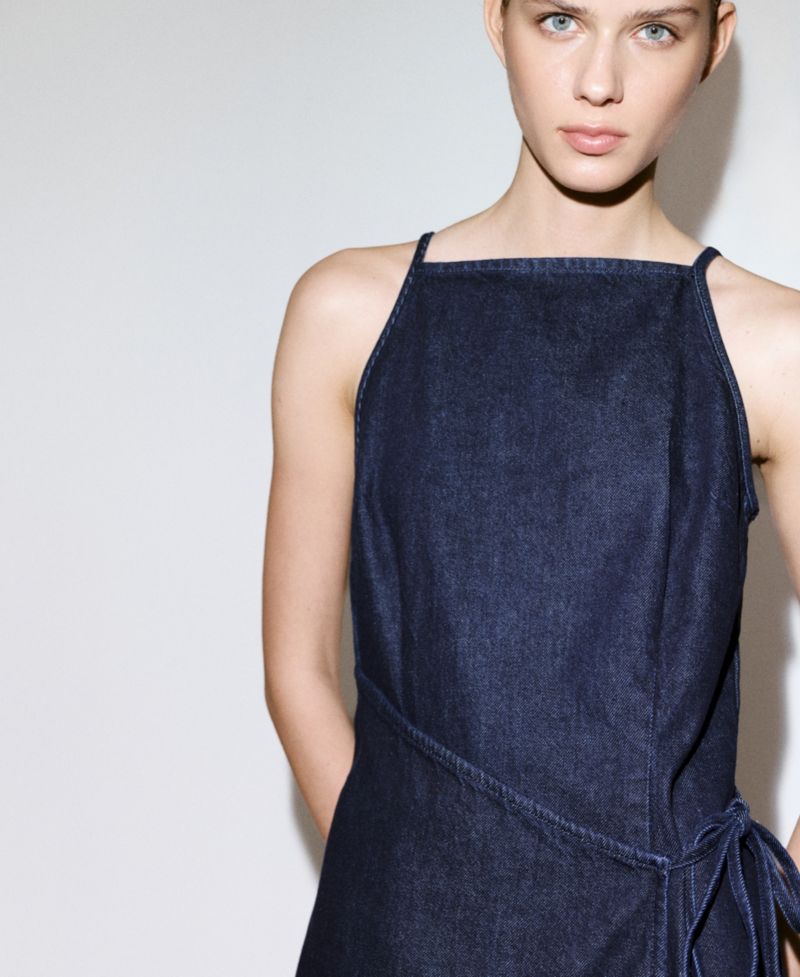 Women's Straps And Bow Detail Dress