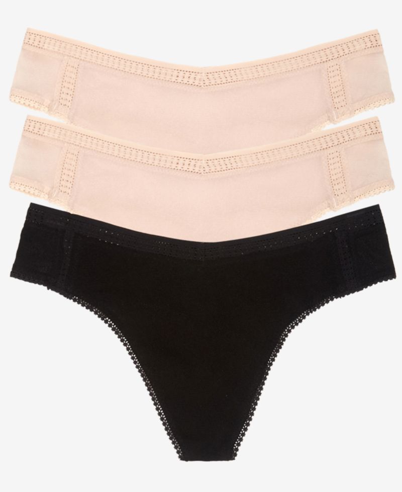 Women's High-Cut High-Rise Gossamer Mesh Thong, 3-Pack
