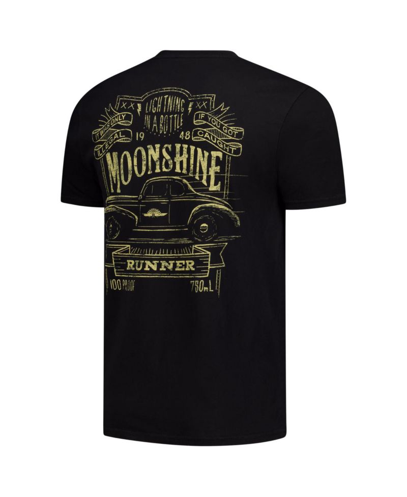 Men's Black NASCAR 2-Spot Moonshine Lightning in a Bottle T-Shirt