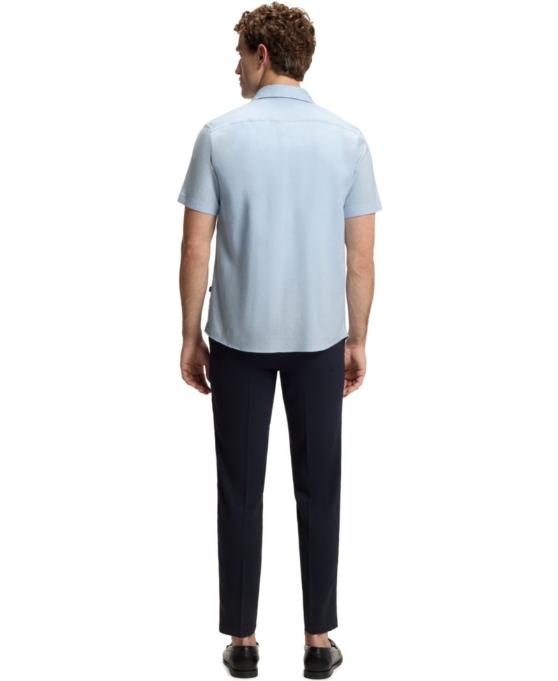 BOSS by Men's Stretch Linen Slim-Fit Shirt