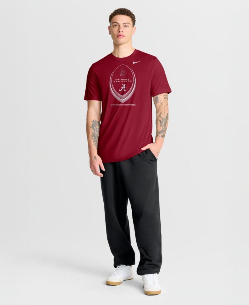 Men's Crimson Alabama Crimson Tide Primetime Legend Football Icon Dri-FIT T-Shirt