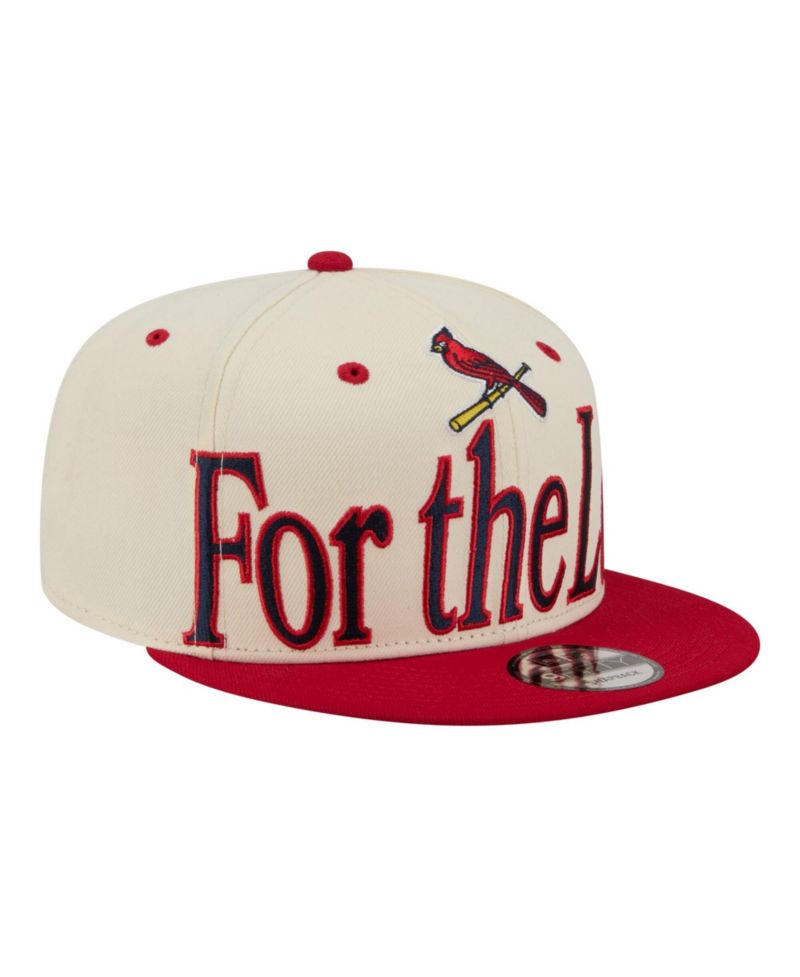 Men's Cream St. Louis Cardinals Oversized Slogan 9FIFTY Snapback Hat