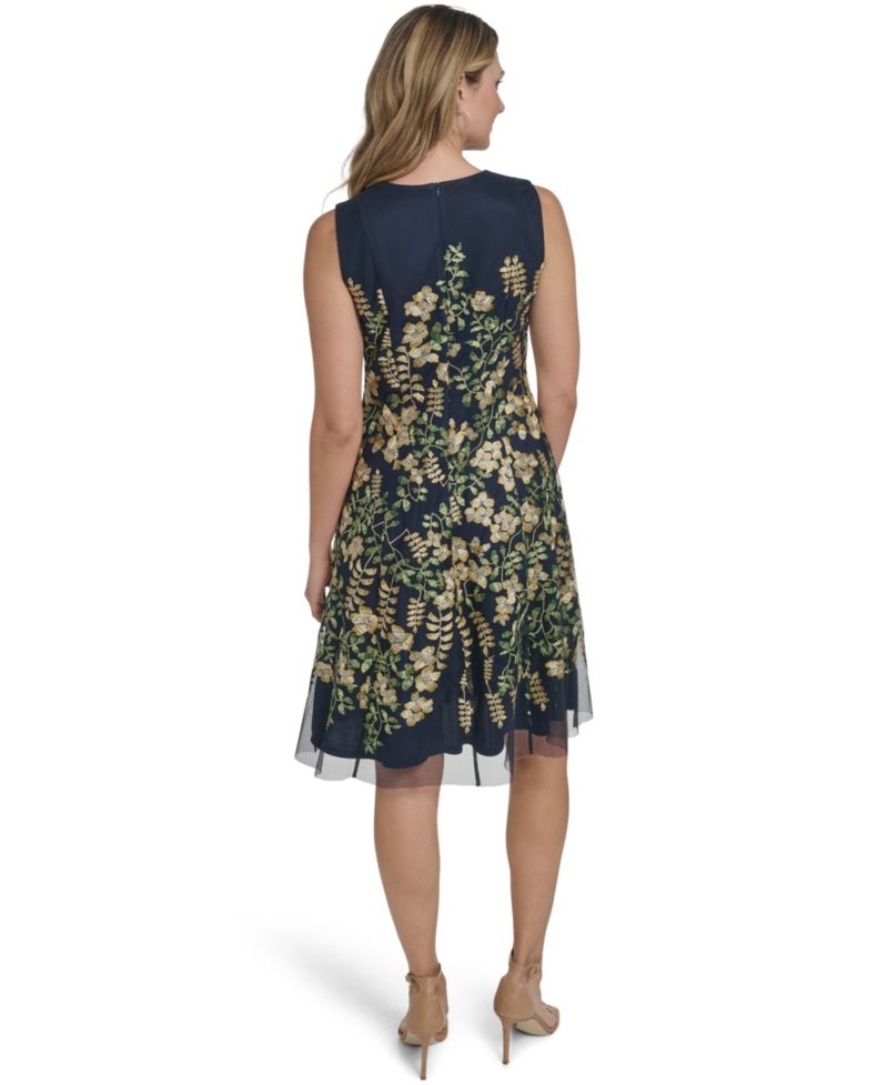 Women's Sleeveless Waist Tie Midi Dress