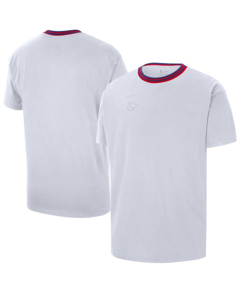 Men's White Sacramento Kings City Edition Courtside Premium T-Shirt
