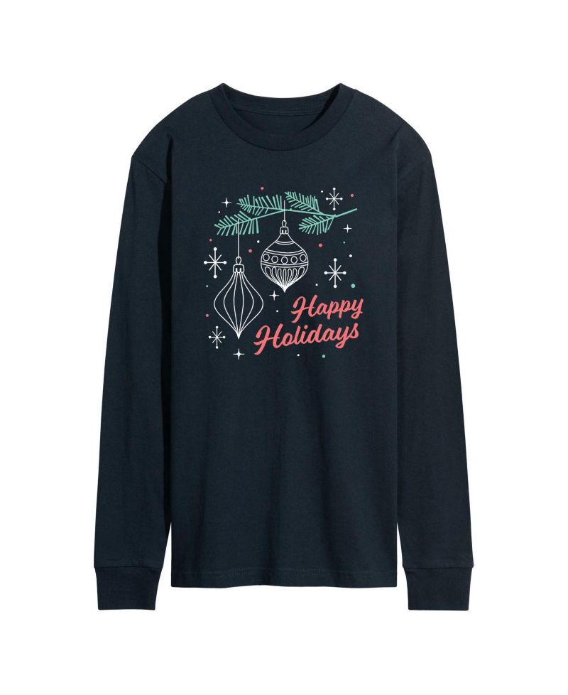 Men's Happy Holidays Long Sleeve T-shirt