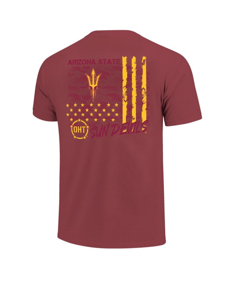 Men's Maroon Arizona State Sun Devils Comfort Colors OHT Camo Overlay T-Shirt