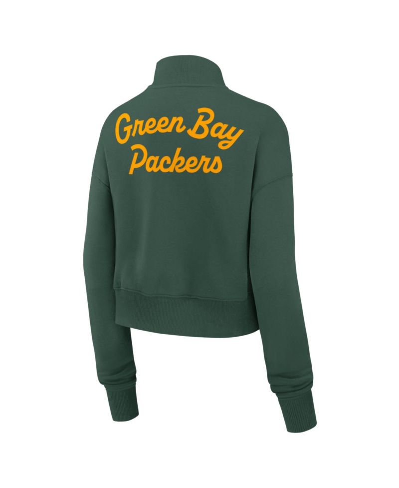 Women's Green Green Bay Packers Phoenix Fleece Quarter-Zip Sweatshirt