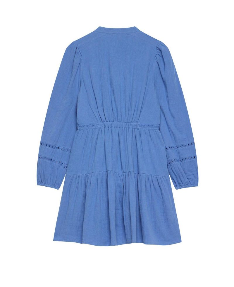Women's Long-Sleeve V-Neck Mini Dress