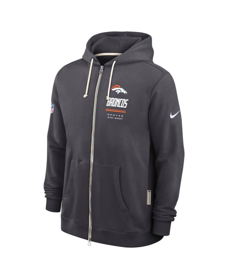 Men's Denver Broncos Sideline Standard Issue Full-Zip Fleece Hoodie