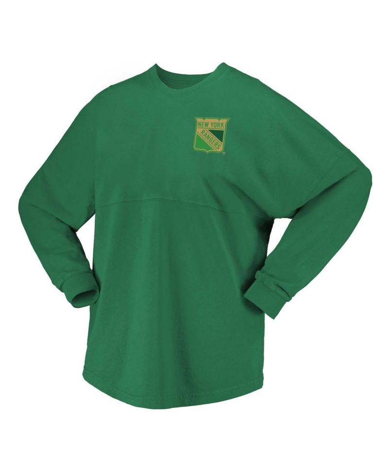 Women's Kelly New York Rangers St. Patrick's Day Spirit Jersey T-Shirt