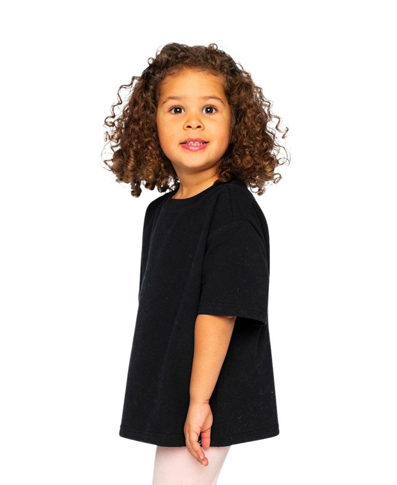Little and Big Girl 6-14 Heavy Jersey Wide Short Sleeve T-Shirt