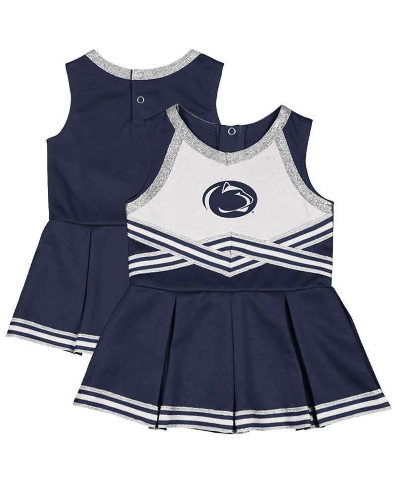 Girls Baby Boys and Girls Navy Penn State Nittany Lions Lollipop Park Cheer Dress