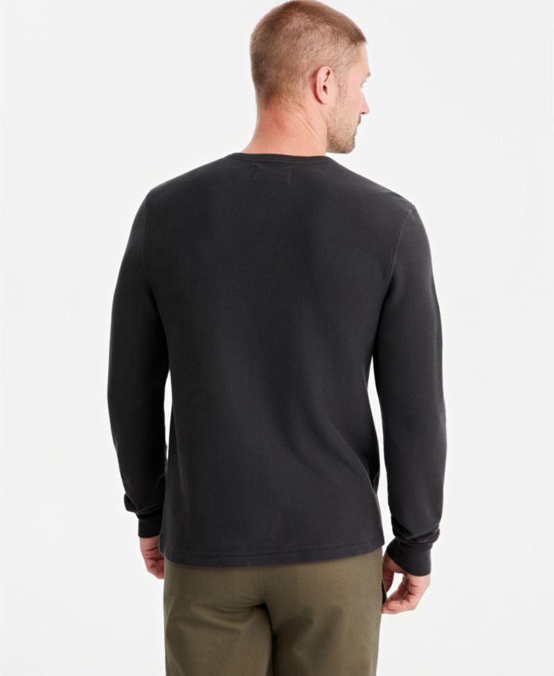 Men's Thermal-Knit Long-Sleeve Henley