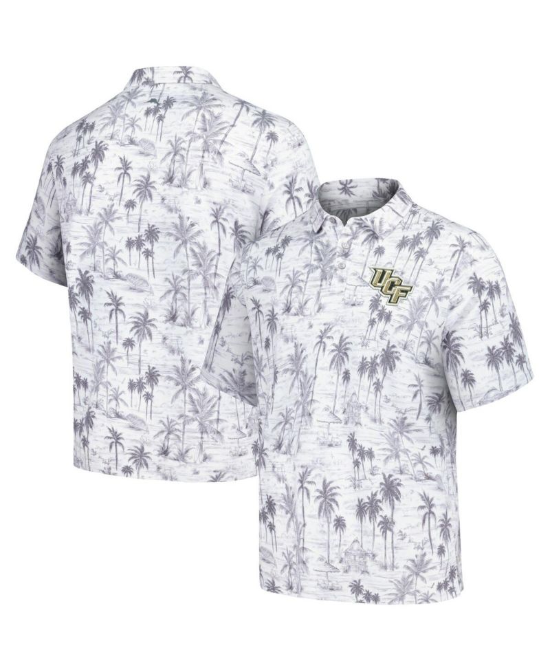 Men's Gray UCF Knights Sport Cabana Shores IslandZone Tri-Blend Polo